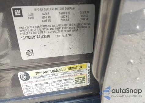 2010 Chevrolet Malibu Lt from USA, damaged, VIN 1G1ZC5EB7A4132570